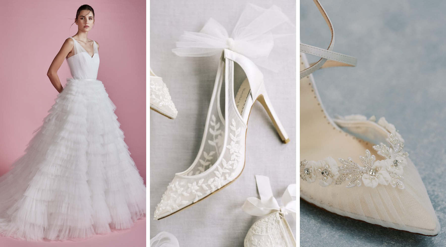 Tullecore Tulle Wedding Dresses & Tulle Wedding Shoe Pairing