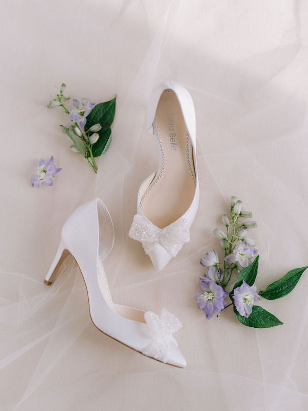 Classic and Modern Luxury Ivory Wedding Shoes | Bella Belle