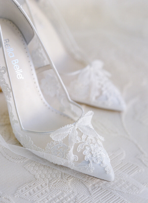 Handcrafted Lace Bridal Shoes | Bella Belle