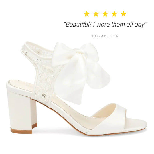 Bella Belle Shoes Camila Block Heel Open-toe Wedding Shoe