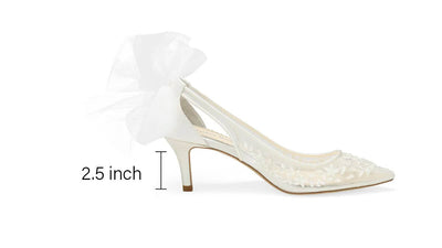 bella belle low heel wedding shoes