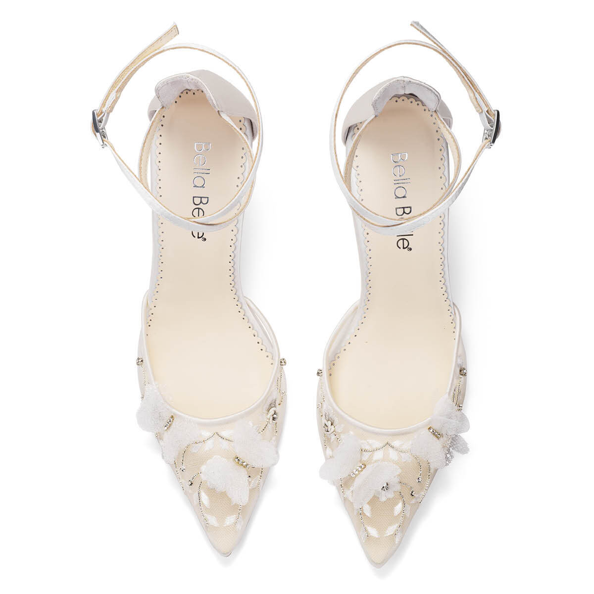 bella belle shoes eve Ivory Butterfly Heels, Garden Party Shoes
