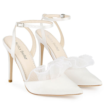 Bella Belle Blaire Double Ankle Strap Ruffle High Heel Shoes
