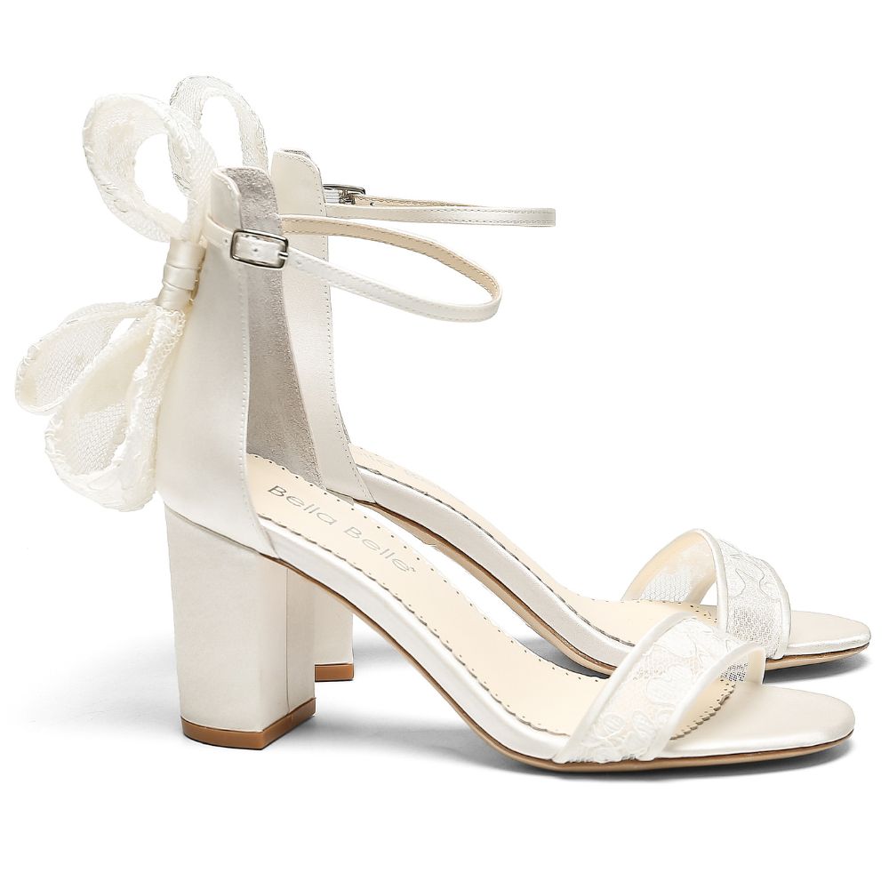 Chunky heel bridal shoes Clearance