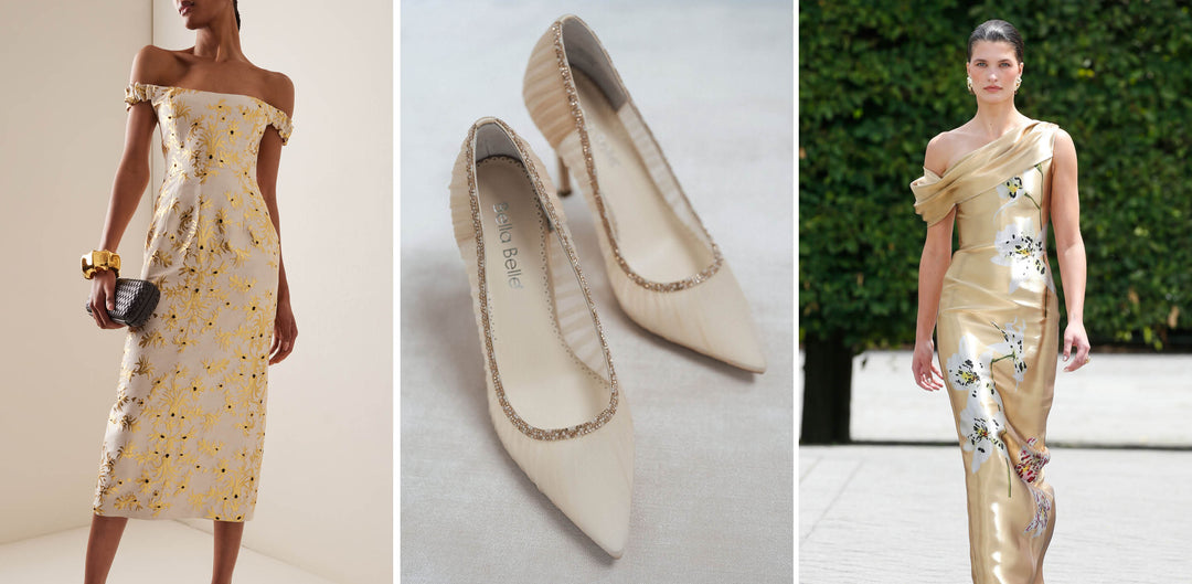 Killer Champagne Bridesmaid Dresses and Shoes for your Bridal Party 