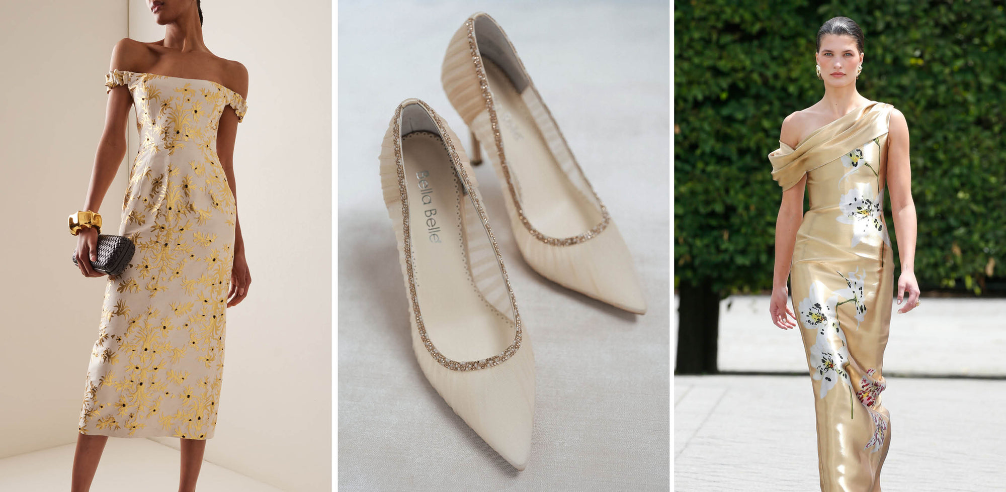 Killer Champagne Bridesmaid Dresses and Shoes for your Bridal Party 