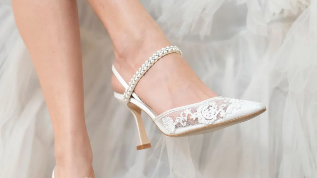 Daniela Lace Slingback Bridal HeelsDaniela Lace Slingback Bridal Heels