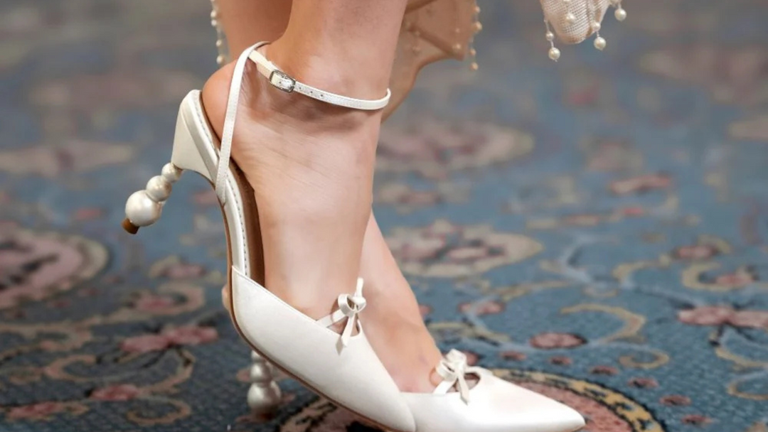 Lumi Pearl Bridal Pumps With Petite Bow