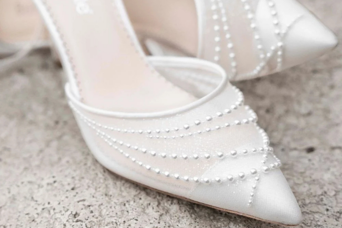 Perla Pearl Block Heels Available At Bella Belle Shoes
