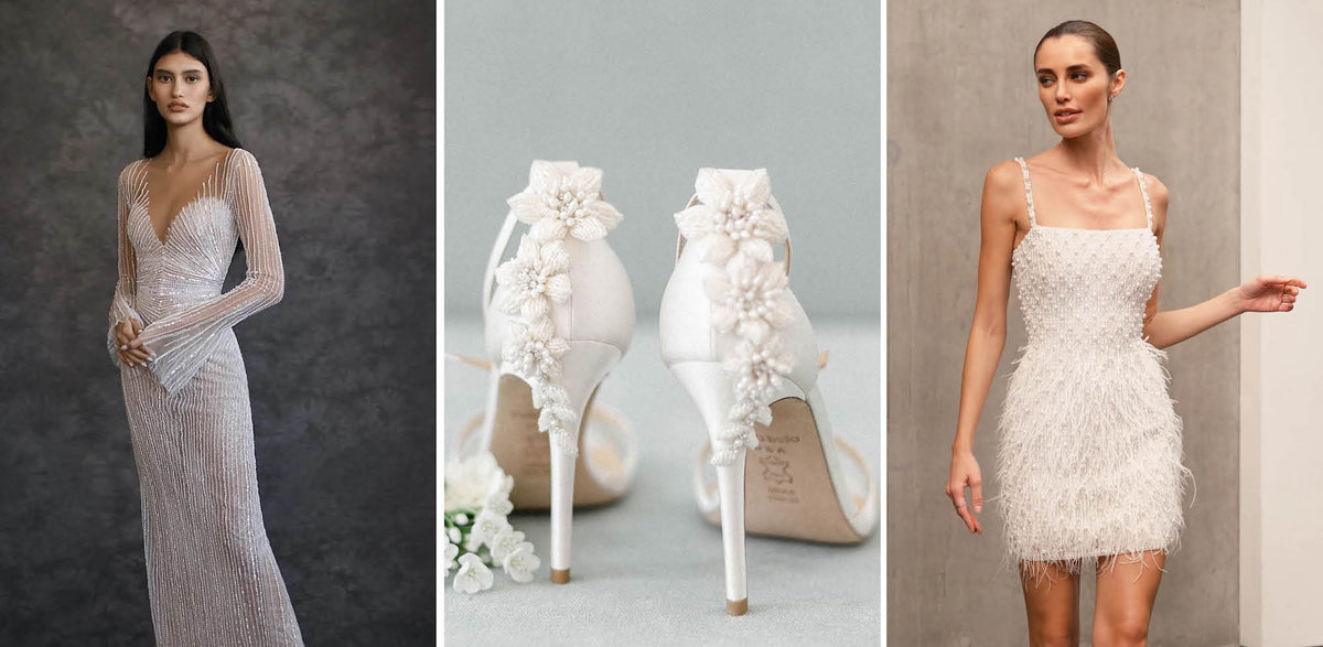 Sparkle In These Beaded Wedding Dresses & Bridal Shoes Sparkle In These Beaded Wedding Dresses & Bridal Shoes