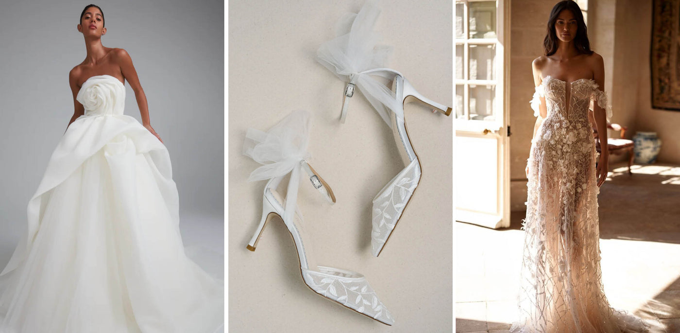 bella belle flower wedding shoes with the perfect floral wedding dresses