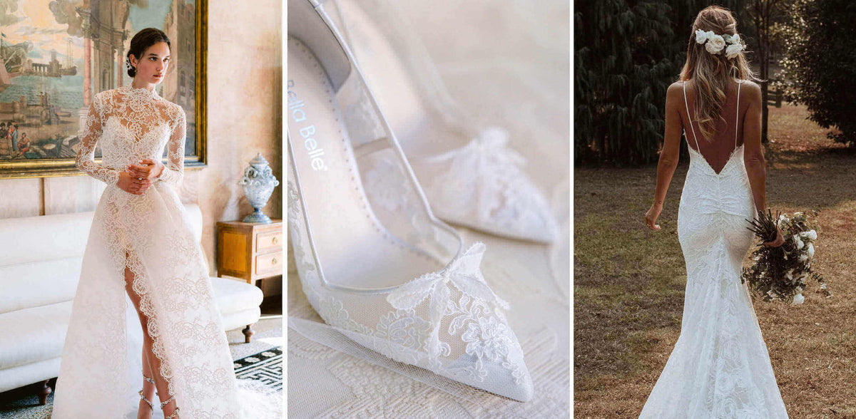 8 Lace Wedding Dresses with Bella Belle Bridal Shoes 8 Lace Wedding Dresses with Bella Belle Bridal Shoes