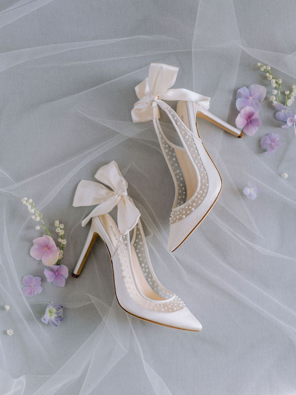 Amazon.com: WNRGXYF Women Wedding Shoes High Heels Bridal Shoes Shallow  Mouth with High Heel Sandals White Pearl Sandals Stiletto Fish Mouth Wedding  Dress Bride Wedding Shoes,White 9cm,42EU : Everything Else