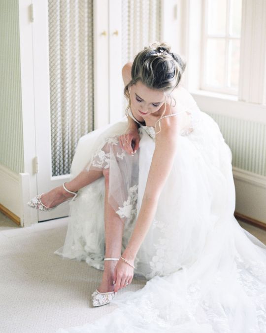 Bella Belle bride wore Rosa 3D flower wedding shoes.