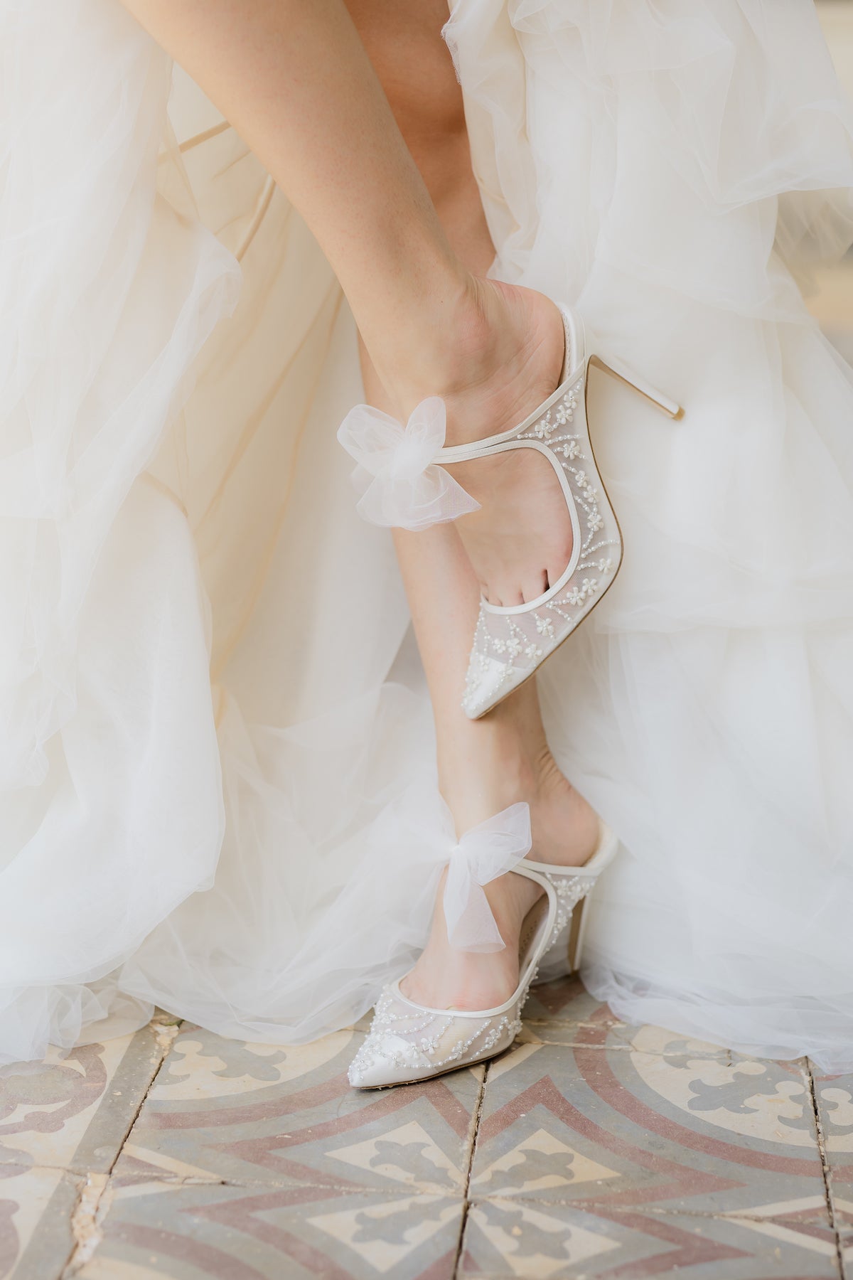 bella belle shoes eloise tulle bow and beaded wedding shoes