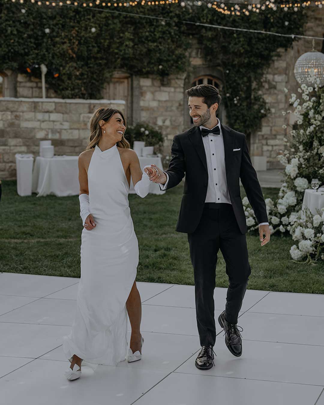 Bella Belle Brides Brandi wearing Reese bow wedding shoes