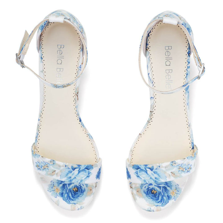 Bella Belle Women's Blue Wedding / Bridal Shoes - Block Heel - Floral - Size 6 Bella Belle Women's Blue Wedding / Bridal Shoes - Block Heel - Floral - Size 6