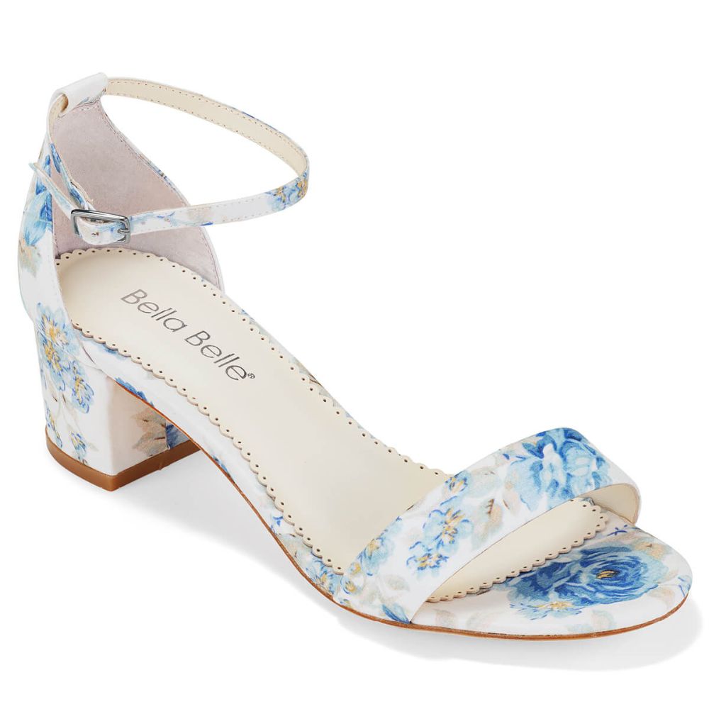 Taavi Sea Green & Blue Printed Block Heels Price in India, Full  Specifications & Offers | DTashion.com