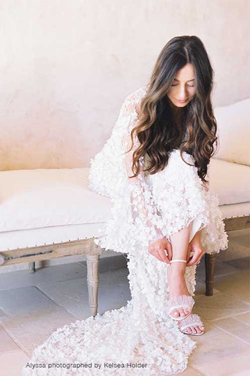 Bridget Tulle Heels Ivory Polka Dot Pleated Wedding Shoes