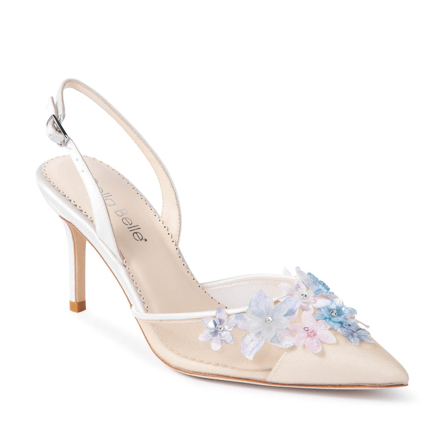 Bella Belle Becca Floral Slingback Heels