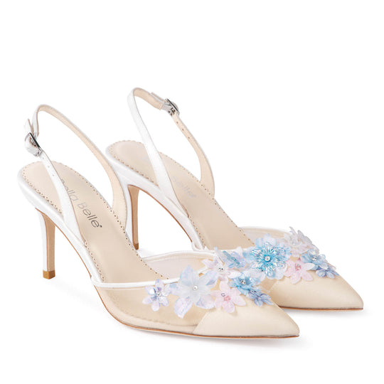 Bella Belle Becca Floral Slingback Heels