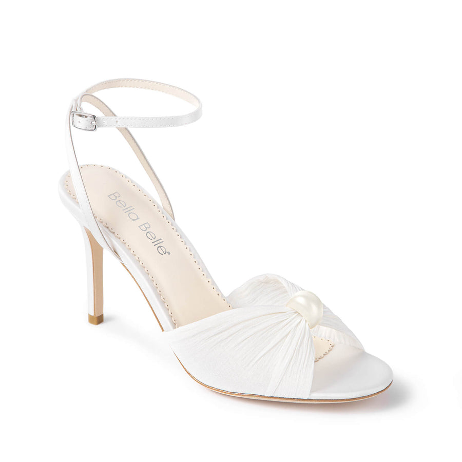 Bella Belle Demi Pearl Tulle Stiletto Bridal Sandals
