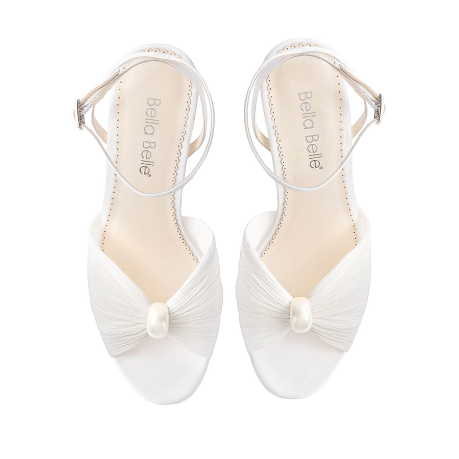 Bella Belle Demi Pearl Tulle Stiletto Bridal Sandals