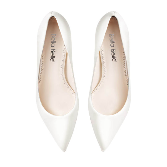 Ivory Silk Quiet Luxury Wedding Pumps Bella Belle