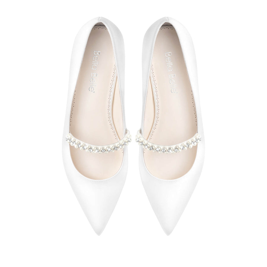 Bella Belle Lucy Pearl & Crystal Low Block Heels