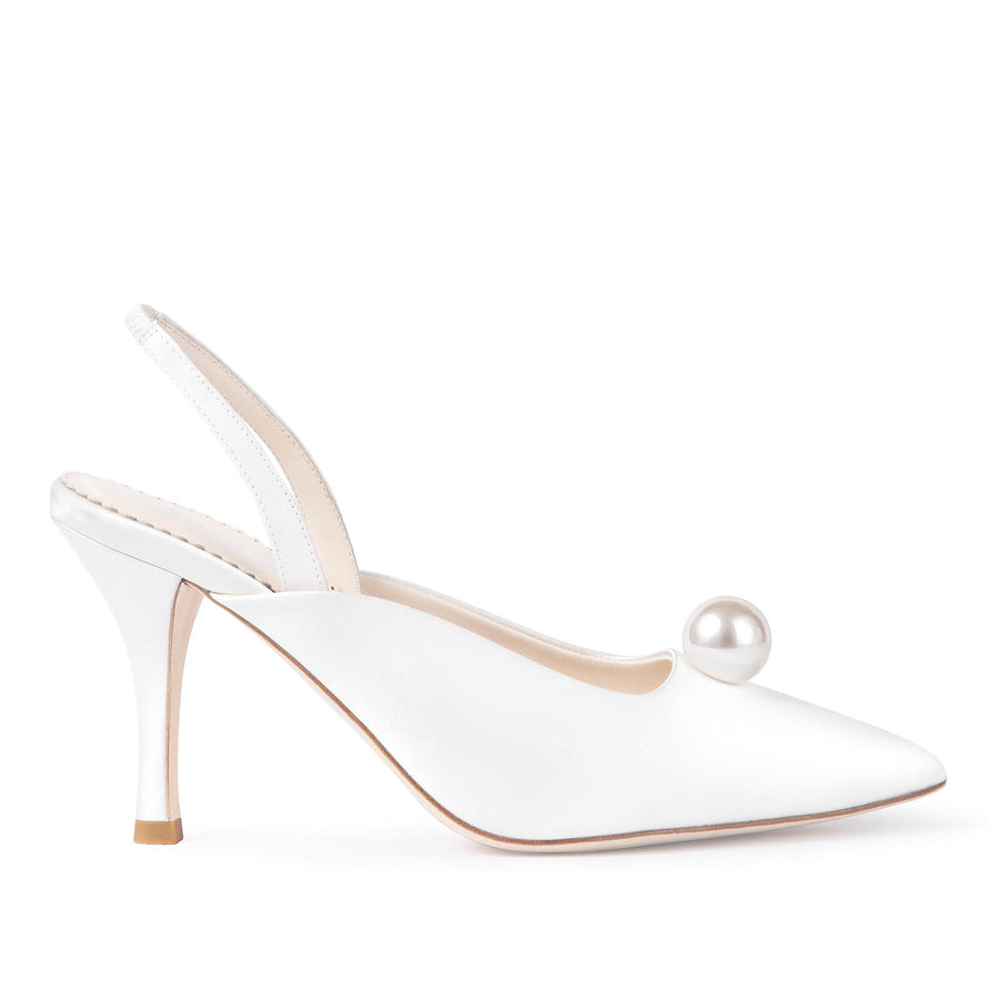 Bella Belle Misha Pearl Slingback Bridal Heels