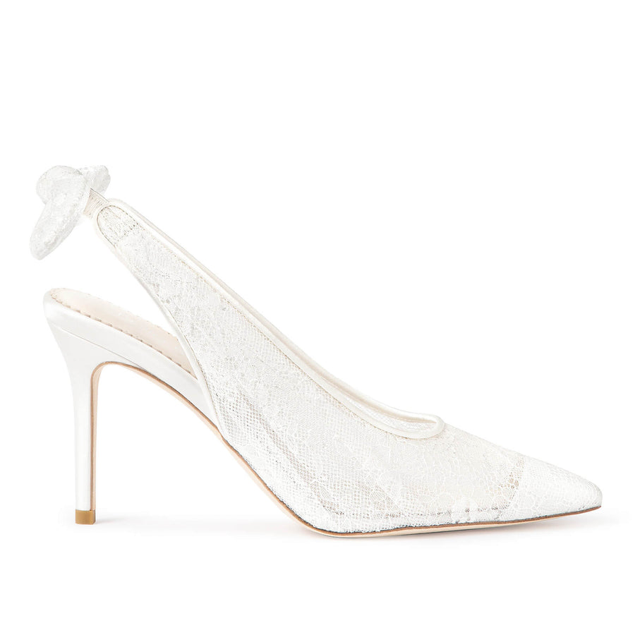 Bella Belle Monroe Lace Slingback Bridal Stilettos