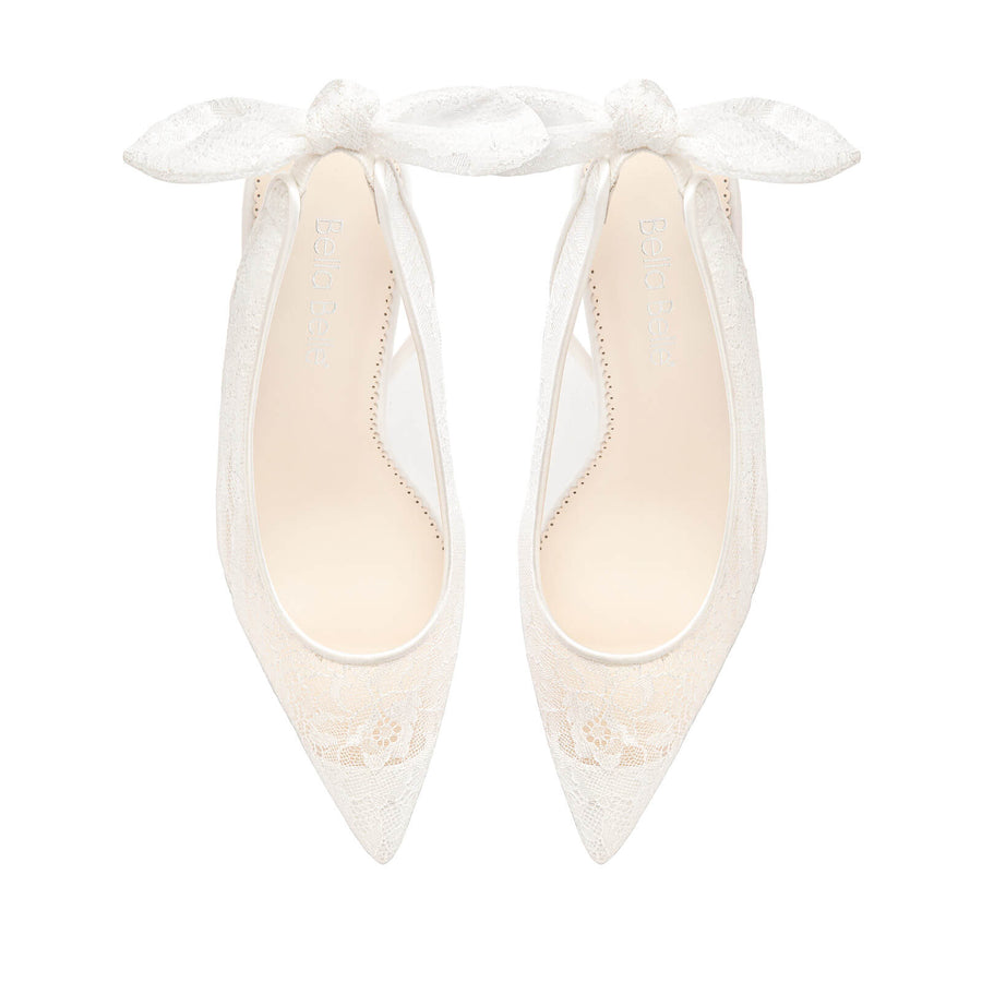 Bella Belle Monroe Lace Slingback Bridal Stilettos