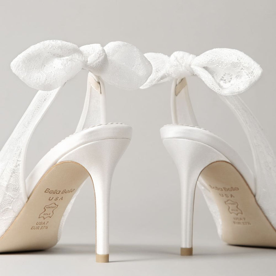 Bella Belle Monroe Lace Slingback Bridal Stilettos