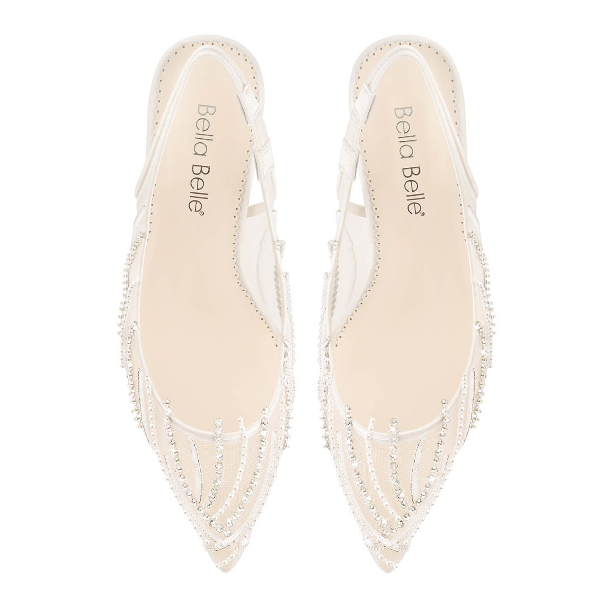 Bella Belle Shoes Anastasia Pearl and crystal bridal slingback heels