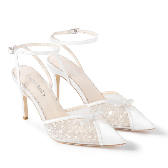 Bella Belle Waverly Pearl & Sequin Stiletto Wedding Heels
