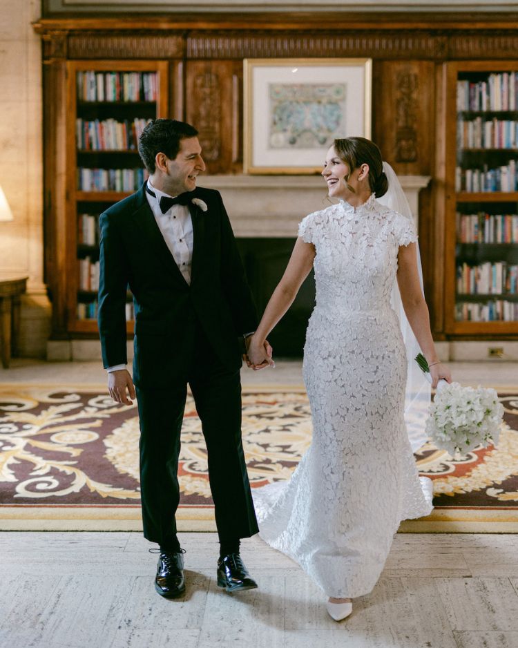 Bella Belle Brides Amanda wore ‘Molly’ bow wedding shoes block heel to complement her lace wedding dress