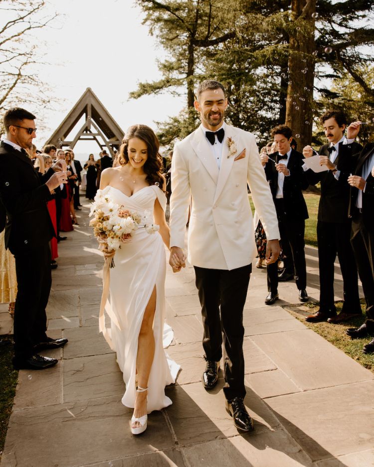 Bella Belle Brides Sascha wore 'Serafina' platform wedding heel for her wedding day