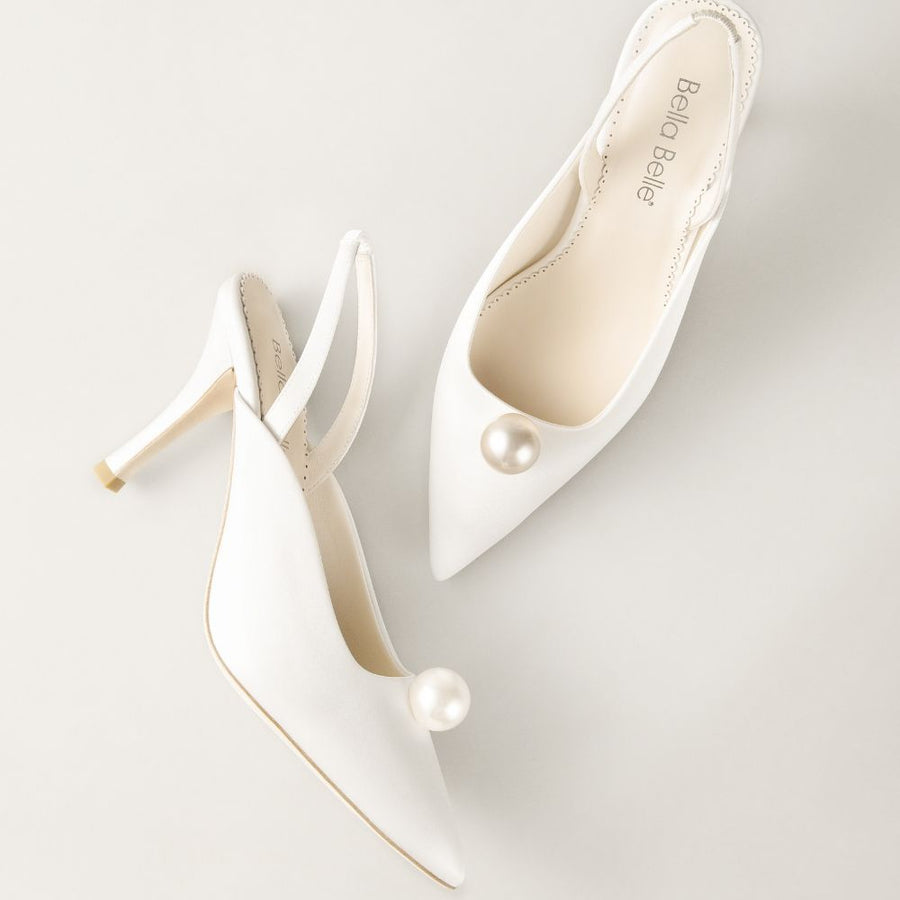 Bella Belle Misha Pearl Slingback Bridal Heels