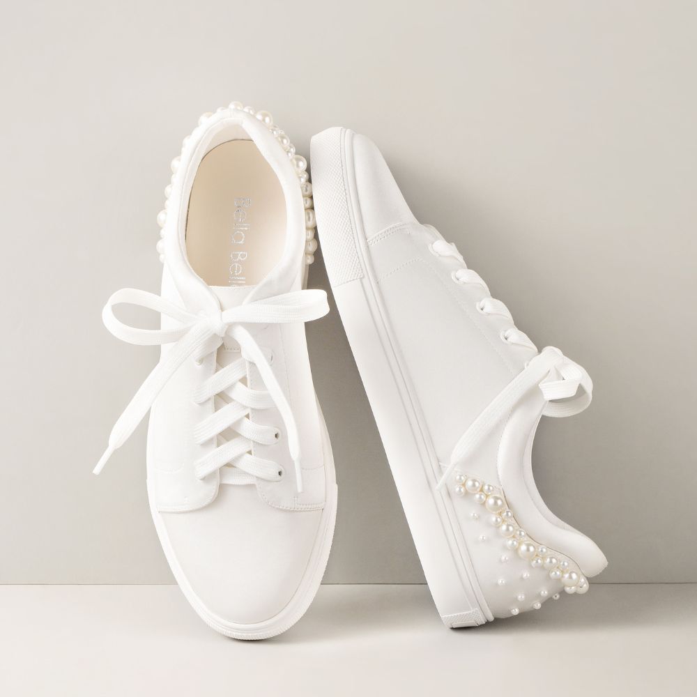Tessa Pearl Wedding Sneakers | Bella Belle
