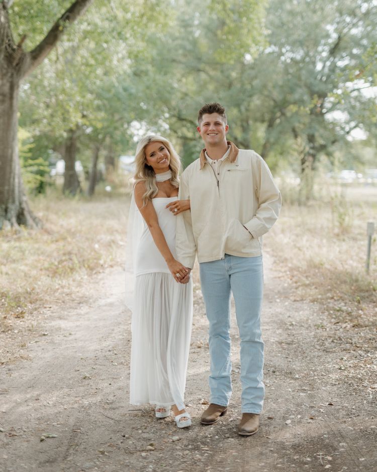 Bella Belle brides Halle wore 'Catarina' blue platform heel for her engagement shoot
