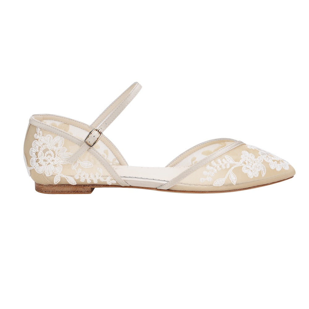 Bella belle celia nude dorsay wedding flats