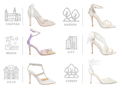 wedding heels based on your venue