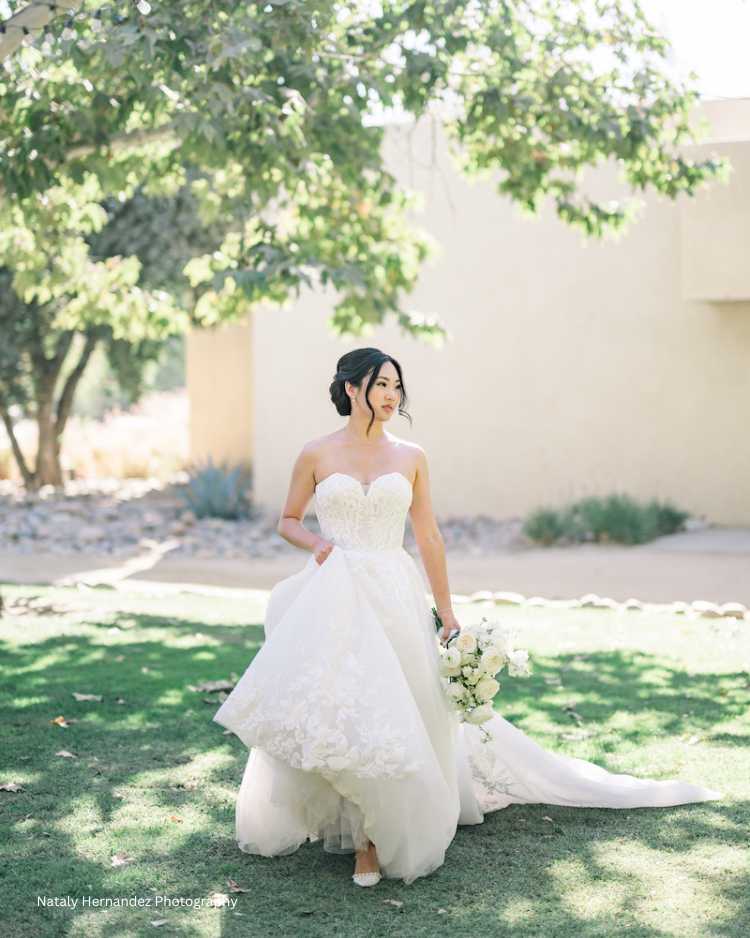 How to Pick Wedding Shoes by Dress Style - A line dress