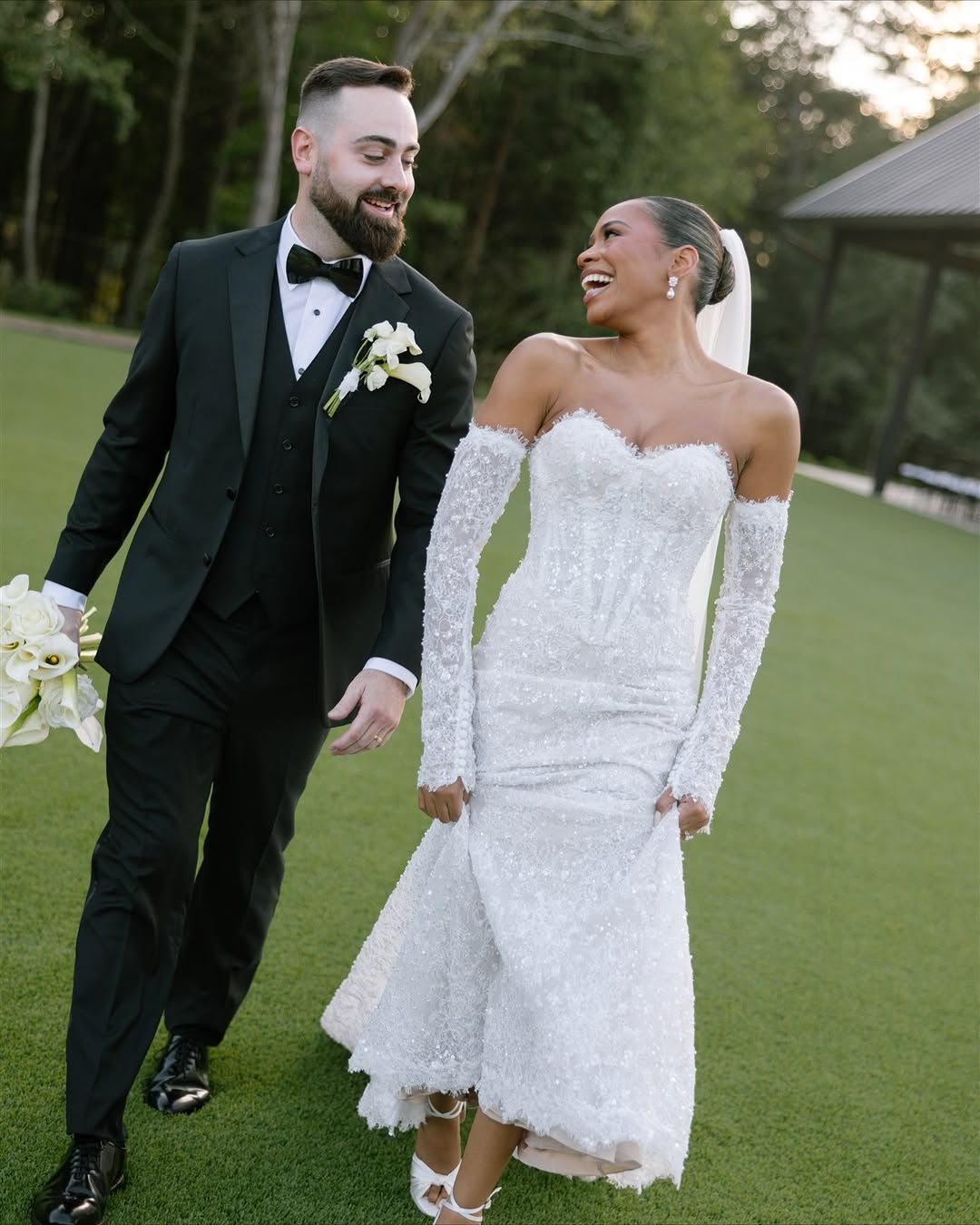 Influencer Kiarra (@kiarranorman) wears Serafina for her wedding day
