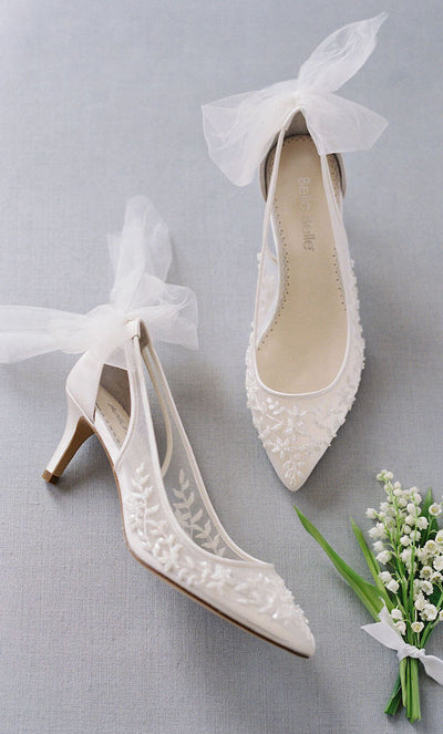 bella belle low heel wedding shoes