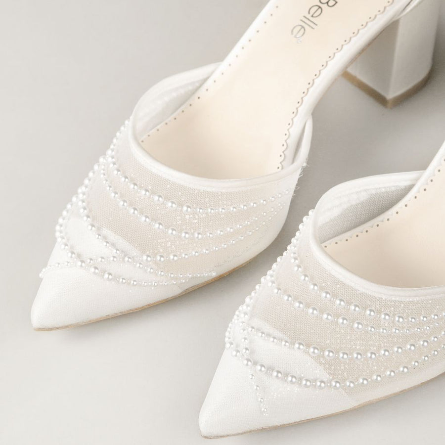 Perla Pearl Block Heels