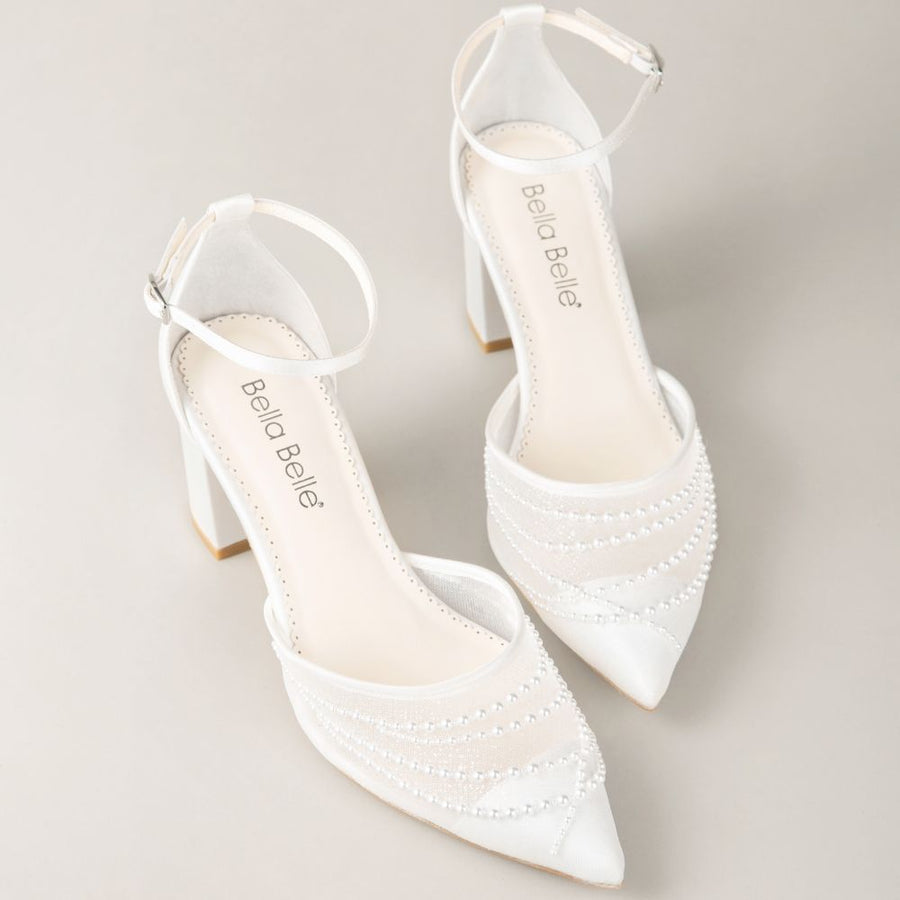 Perla Pearl Block Heels
