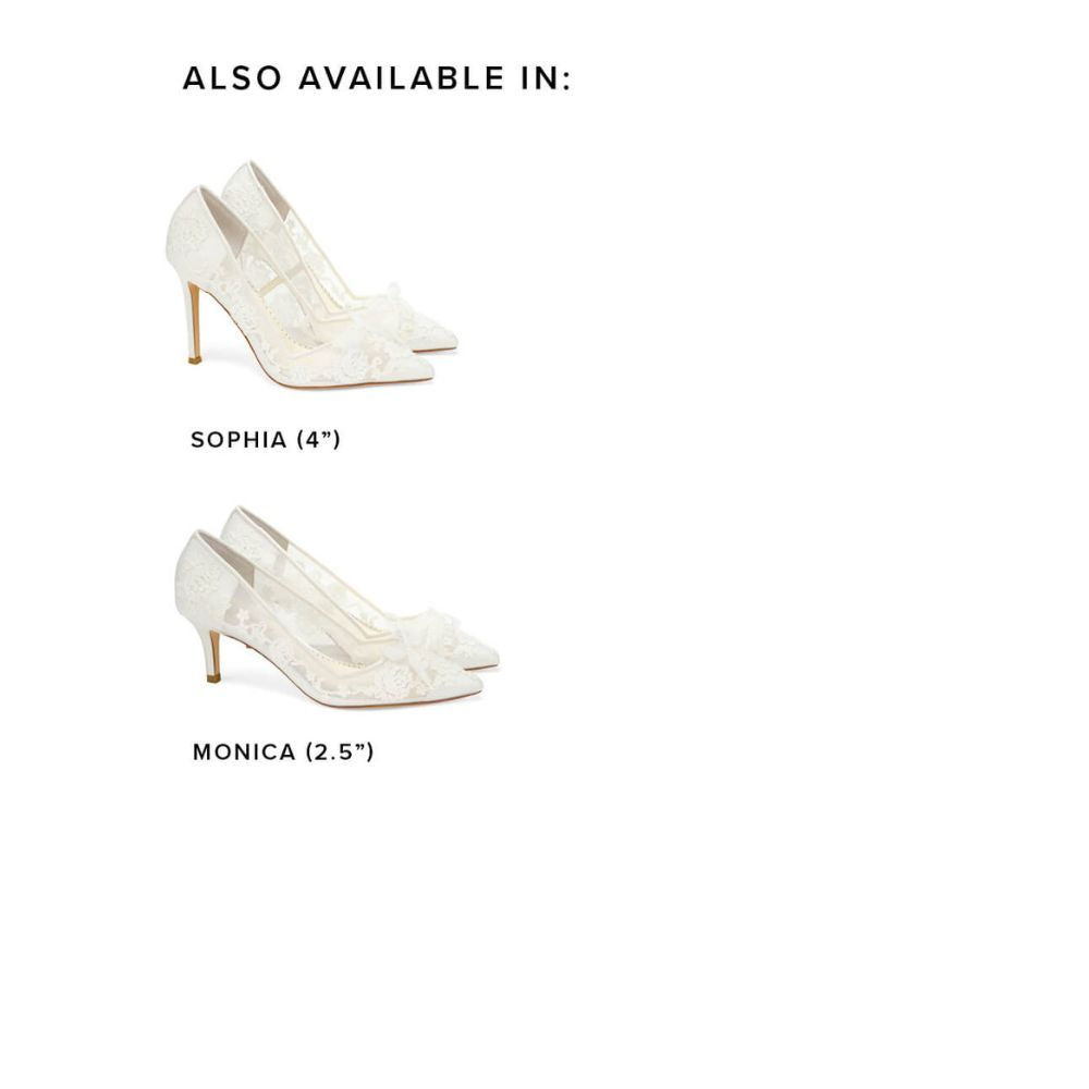 4-Inch Traditional Lace Pump Bridal Heels | Bella Belle