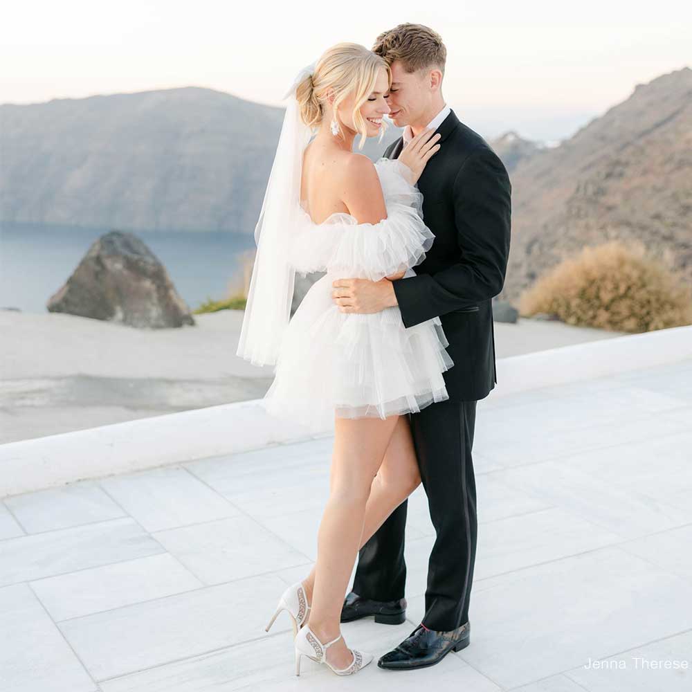 Emma D'Orsay Wedding Shoes - Crystal High Heels For Brides