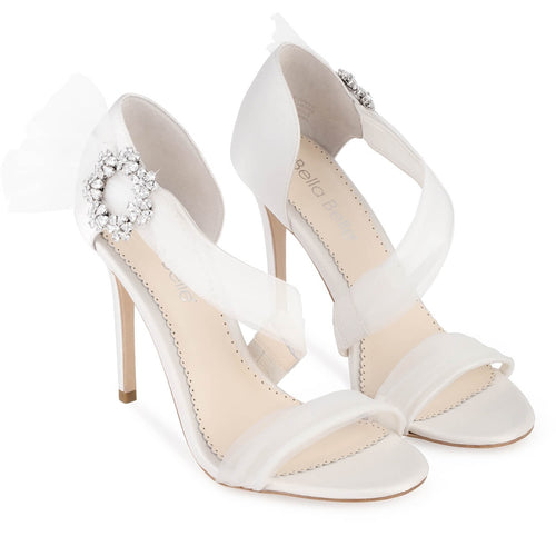 bella belle presley ankle wrap tulle wedding shoes with crystal buckle